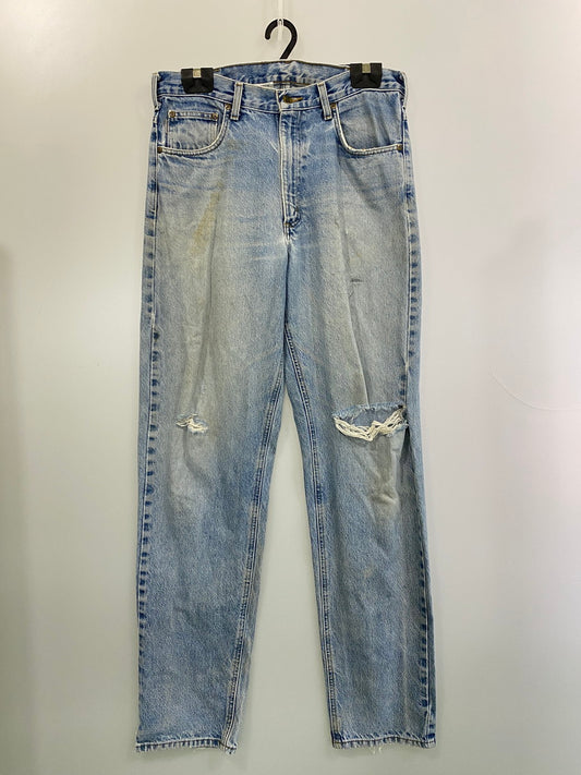 【現状渡し品】【メンズ】 Carhartt カーハート RELAXED-FIT TAPERED-LEG DENIM PANTS B17 DST リラックス デニム テーパード レッグ パンツ ジーンズ メンズ ボトムス 157-251029-em-44-min サイズ：34×36 カラー：インディゴブルー 万代Net店