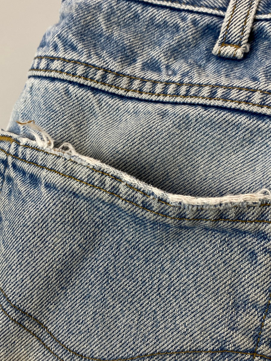 【現状渡し品】【メンズ】 Carhartt カーハート RELAXED-FIT TAPERED-LEG DENIM PANTS B17 DST リラックス デニム テーパード レッグ パンツ ジーンズ メンズ ボトムス 157-251029-em-44-min サイズ：34×36 カラー：インディゴブルー 万代Net店