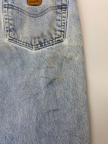 【現状渡し品】【メンズ】 Carhartt カーハート RELAXED-FIT TAPERED-LEG DENIM PANTS B17 DST リラックス デニム テーパード レッグ パンツ ジーンズ メンズ ボトムス 157-251029-em-44-min サイズ：34×36 カラー：インディゴブルー 万代Net店