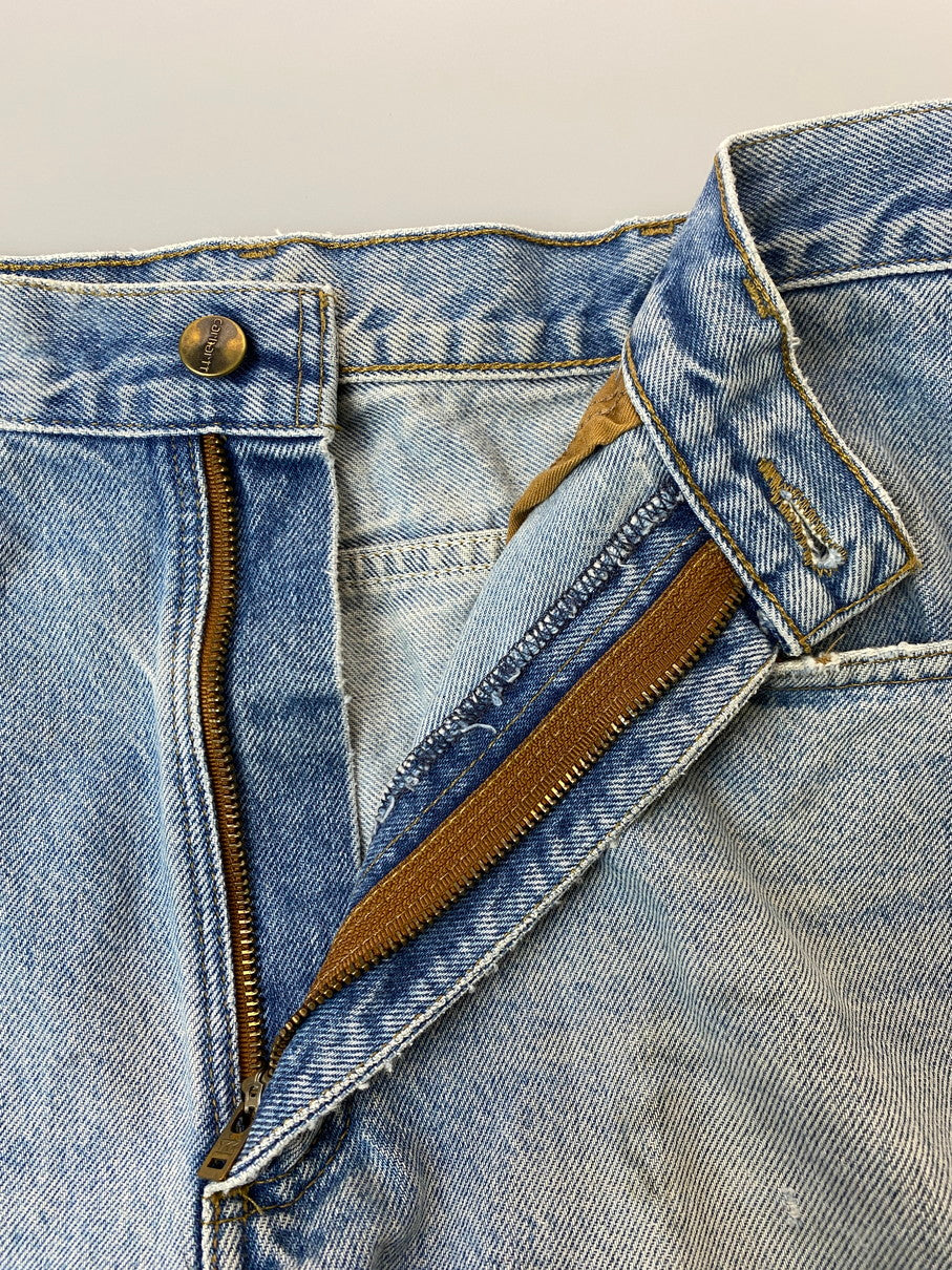 【現状渡し品】【メンズ】 Carhartt カーハート RELAXED-FIT TAPERED-LEG DENIM PANTS B17 DST リラックス デニム テーパード レッグ パンツ ジーンズ メンズ ボトムス 157-251029-em-44-min サイズ：34×36 カラー：インディゴブルー 万代Net店