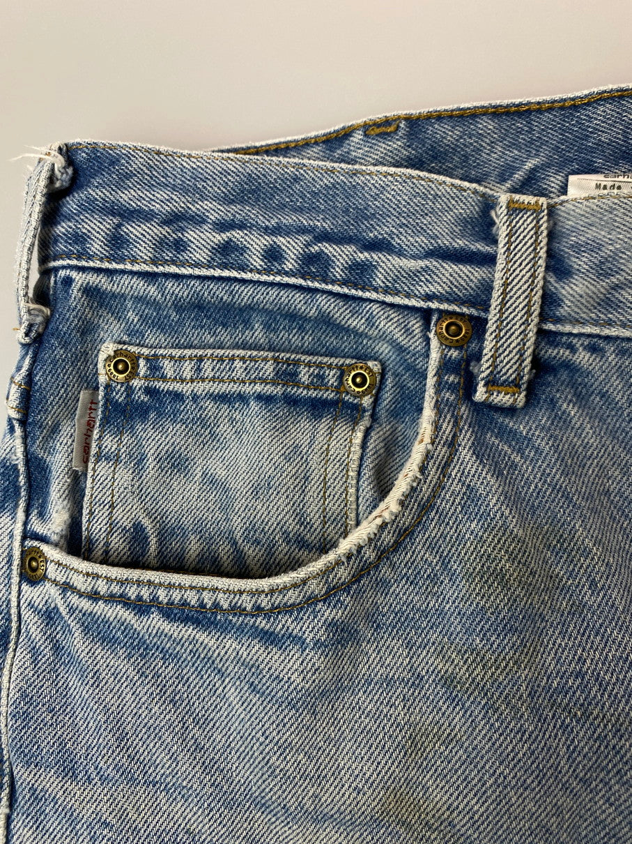 【現状渡し品】【メンズ】 Carhartt カーハート RELAXED-FIT TAPERED-LEG DENIM PANTS B17 DST リラックス デニム テーパード レッグ パンツ ジーンズ メンズ ボトムス 157-251029-em-44-min サイズ：34×36 カラー：インディゴブルー 万代Net店