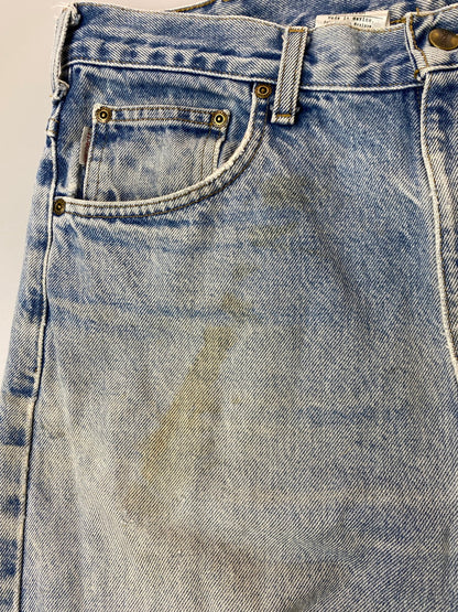 【現状渡し品】【メンズ】 Carhartt カーハート RELAXED-FIT TAPERED-LEG DENIM PANTS B17 DST リラックス デニム テーパード レッグ パンツ ジーンズ メンズ ボトムス 157-251029-em-44-min サイズ：34×36 カラー：インディゴブルー 万代Net店