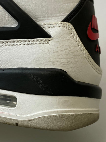 【中古品】【レディース】 NIKE ナイキ AIR JORDAN 4 RETRO (GS) 408452-160 エア ジョーダン 4 レトロ スニーカー 靴 166-250918-yn-08-min サイズ：24.5cm US6.5Y カラー：WHITE/FIRE RED-BLACK-TECH GREY 万代Net店