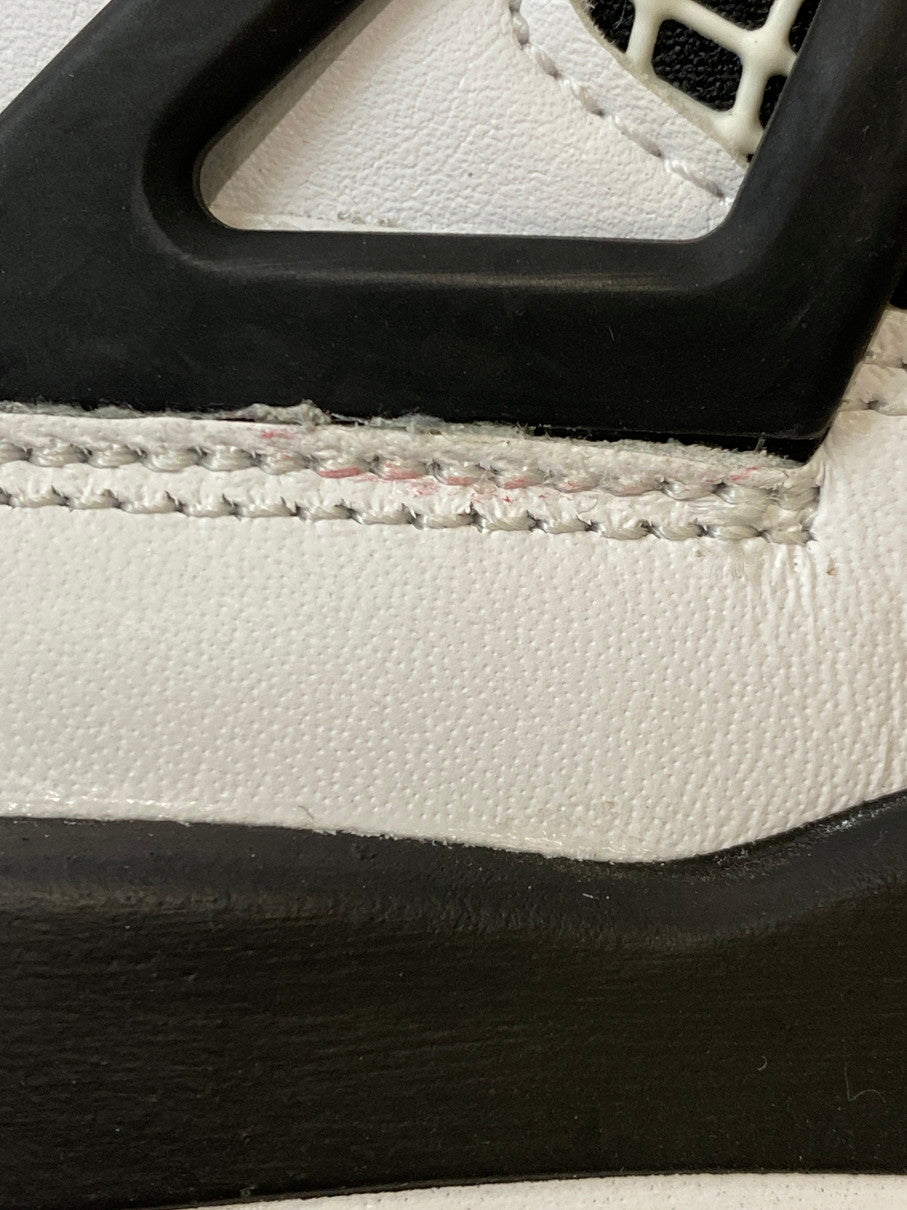 【中古品】【レディース】 NIKE ナイキ AIR JORDAN 4 RETRO (GS) 408452-160 エア ジョーダン 4 レトロ スニーカー 靴 166-250918-yn-08-min サイズ：24.5cm US6.5Y カラー：WHITE/FIRE RED-BLACK-TECH GREY 万代Net店