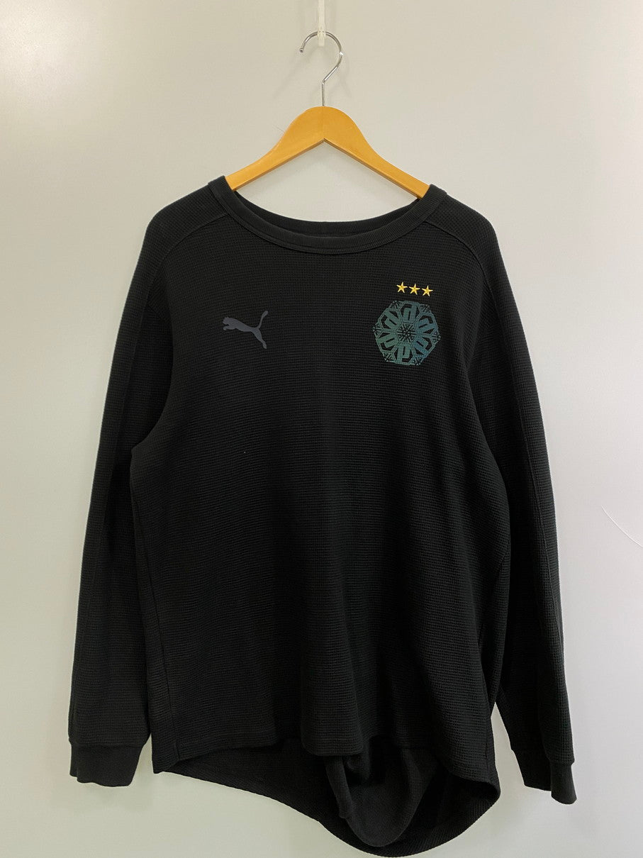 【中古品】【メンズ】 ANREALAGE × PUMA THERMAL L/S TEE 537081-01 アンリアレイジ プーマ サーマル ロングスリーブ Tシャツ 長袖Tシャツ トップス 140-251022-yn-17-min サイズ：XS カラー：ブラック 万代Net店