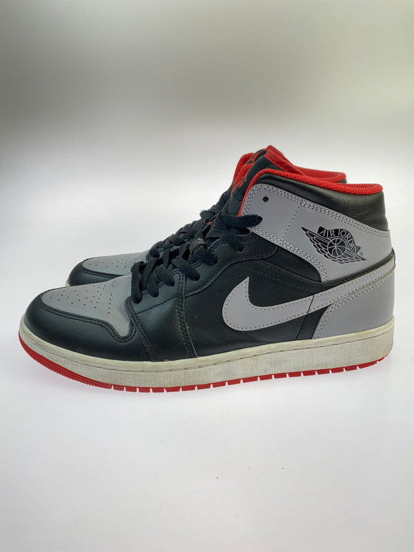 【中古品】【メンズ】 NIKE ナイキ AIR JORDAN 1 MID DQ8426-006 エア ジョーダン 1 ミッド スニーカー 靴 160-250919-kk-32-min カラー：BLACK-CEMENT GREY-FIRE RED 万代Net店
