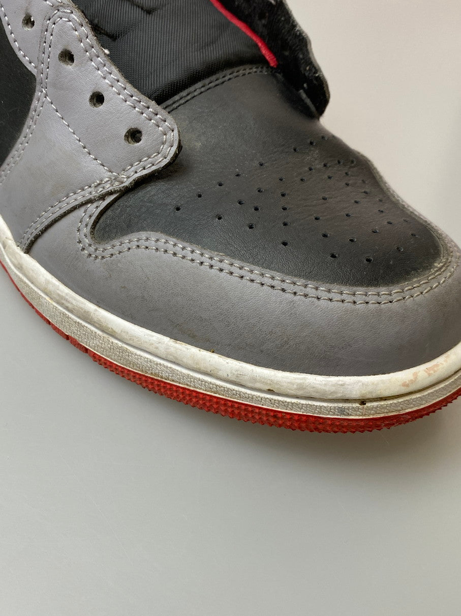 【中古品】【メンズ】 NIKE ナイキ AIR JORDAN 1 LOW 553558-060 エア ジョーダン 1 ロー スニーカー 靴 160-250918-yn-05-min サイズ：27.5cm US9.5 カラー：BLACK/FIRE RED-CEMENT GREY 万代Net店