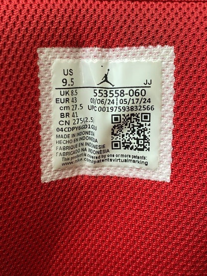 【中古品】【メンズ】 NIKE ナイキ AIR JORDAN 1 LOW 553558-060 エア ジョーダン 1 ロー スニーカー 靴 160-250918-yn-05-min サイズ：27.5cm US9.5 カラー：BLACK/FIRE RED-CEMENT GREY 万代Net店