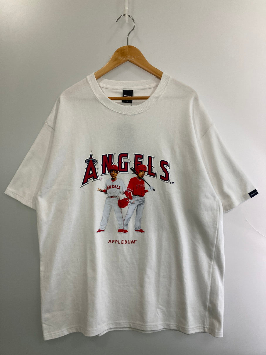 【中古美品】【メンズ】 APPLEBUM アップルバム ×MLB LA ANGELS BOY TEE ショートスリーブ 142-250928-AS-26-min サイズ：XXL カラー：ホワイト 万代Net店