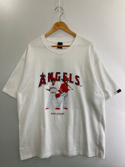 【中古美品】【メンズ】 APPLEBUM アップルバム ×MLB LA ANGELS BOY TEE ショートスリーブ 142-250928-AS-26-min サイズ：XXL カラー：ホワイト 万代Net店