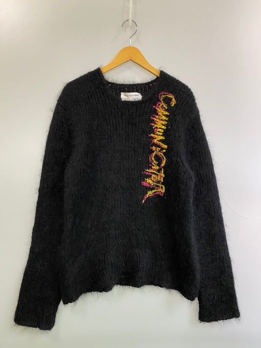 【中古品】【メンズ】 COMME des GARCONS SHIRT コムデギャルソンシャツ 02AW PAINTING MIX MOHAIR KNIT W10305 パンチングミックス モヘアニット トップス セーター 140-250925-kk-04-min サイズ：M カラー：ブラック 万代Net店
