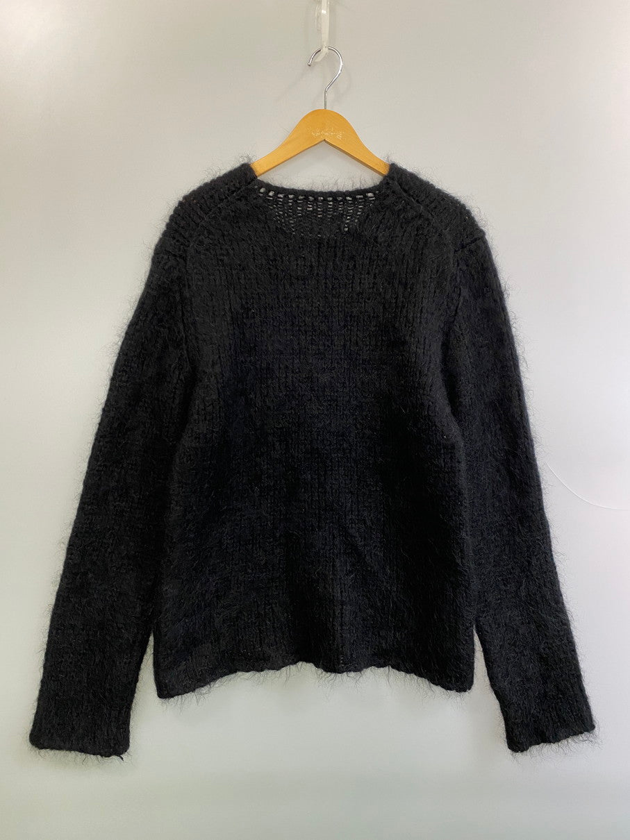 【中古品】【メンズ】 COMME des GARCONS SHIRT コムデギャルソンシャツ 02AW PAINTING MIX MOHAIR KNIT W10305 パンチングミックス モヘアニット トップス セーター 140-250925-kk-04-min サイズ：M カラー：ブラック 万代Net店