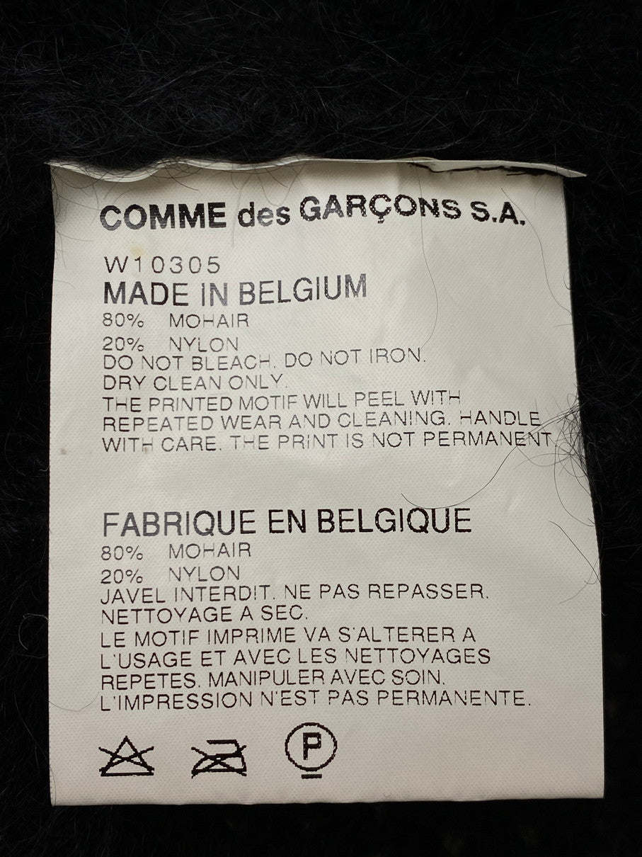 【中古品】【メンズ】 COMME des GARCONS SHIRT コムデギャルソンシャツ 02AW PAINTING MIX MOHAIR KNIT W10305 パンチングミックス モヘアニット トップス セーター 140-250925-kk-04-min サイズ：M カラー：ブラック 万代Net店