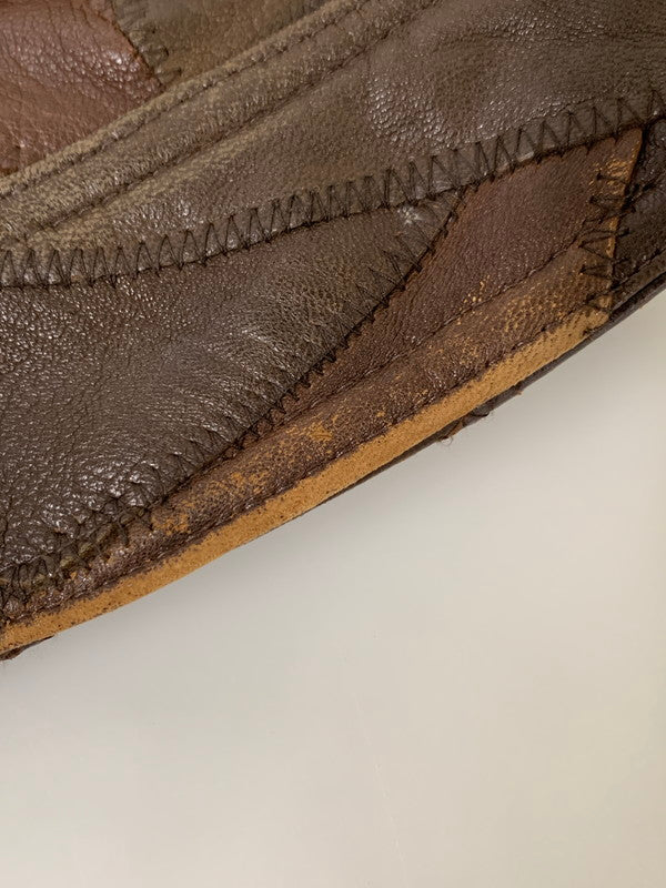 【中古品】【レディース】 HYSTERIC GLAMOUR ヒステリックグラマー LEATHER PATCHWORK JACKET LEATHERパッチワーク ジャケット メンズ アウター 羊革 ムートン 170-250926-em-27-min サイズ：FREE カラー：ブラウン 万代Net店