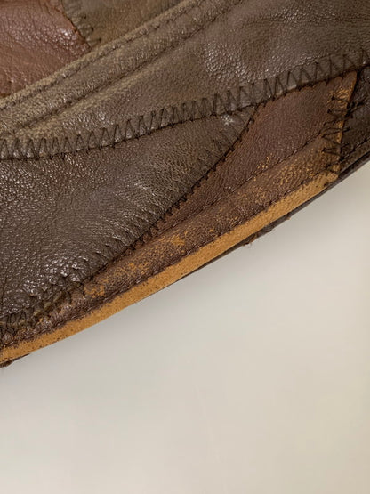 【中古品】【レディース】 HYSTERIC GLAMOUR ヒステリックグラマー LEATHER PATCHWORK JACKET LEATHERパッチワーク ジャケット メンズ アウター 羊革 ムートン 170-250926-em-27-min サイズ：FREE カラー：ブラウン 万代Net店