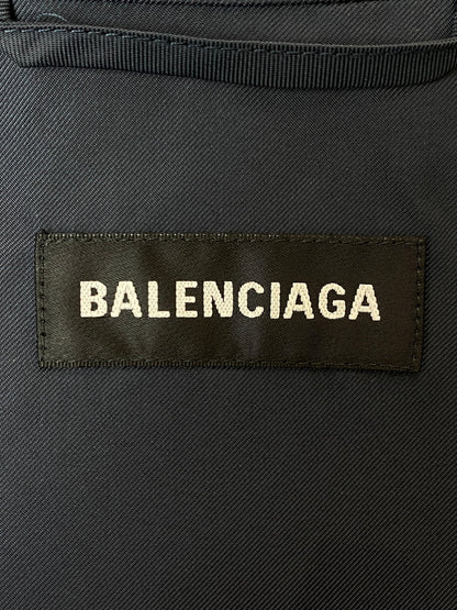 【中古品】【メンズ】 BALENCIAGA バレンシアガ COLOR BLOCK BB LOGO BLOUSON 623019 TIO54 カラーブロック BBロゴ ブルゾン ライトアウター ジャケット 141-250919-kk-46-min サイズ：44 カラー：ブラック 万代Net店