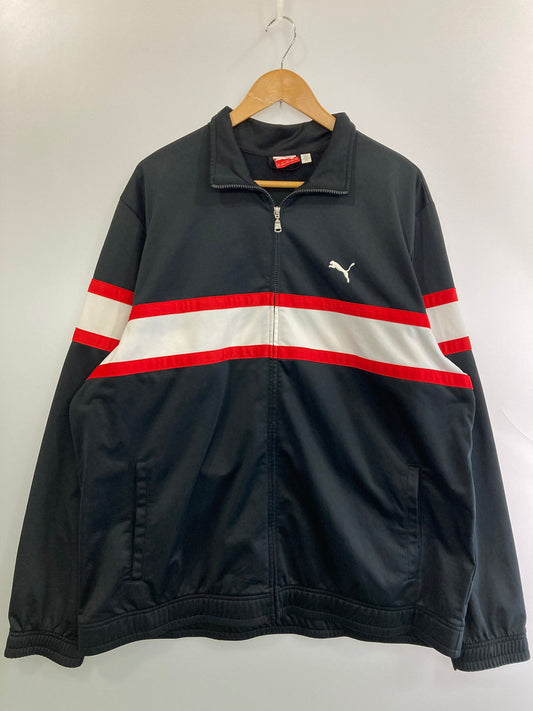 【中古品】【メンズ】 PUMA プーマ TRACK JACKET トラックジャケット ライトアウター 148-250928-AS-41-min サイズ：XXL カラー：ブラック×ホワイト×レッド 万代Net店