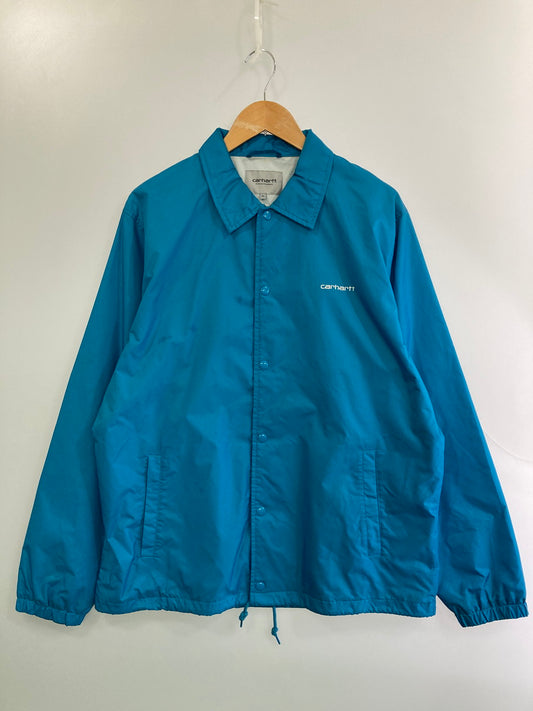 【中古品】【メンズ】 CARHARTT WIP カーハートダブリューアイピー I026317 CARHARTT SCRIPT COACH JACKET コーチジャケット ライトアウター 142-250928-AS-25-min サイズ：XL カラー：ブルー 万代Net店