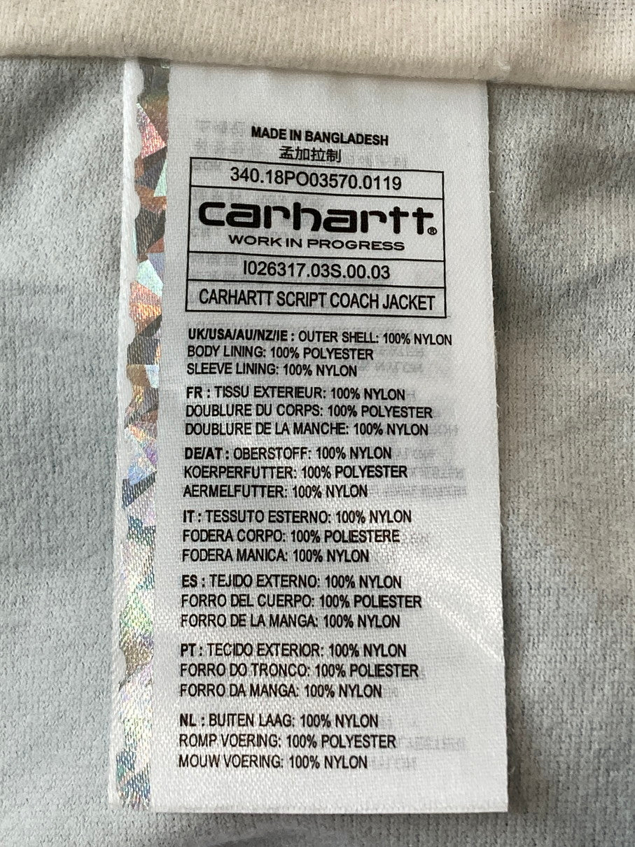 【中古品】【メンズ】 CARHARTT WIP カーハートダブリューアイピー I026317 CARHARTT SCRIPT COACH JACKET コーチジャケット ライトアウター 142-250928-AS-25-min サイズ：XL カラー：ブルー 万代Net店