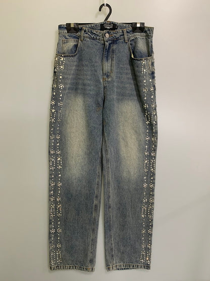 【中古品】【メンズ】 VALE FOREVER ヴェイル フォーエヴァー CRYSTAL DENIM デニムパンツ 152-250920-ks-11-min サイズ：30 カラー：インディゴ 万代Net店