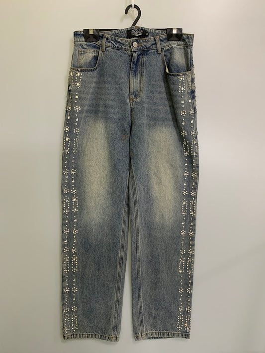 【中古品】【メンズ】 VALE FOREVER ヴェイル フォーエヴァー CRYSTAL DENIM デニムパンツ 152-250920-ks-11-min サイズ：30 カラー：インディゴ 万代Net店