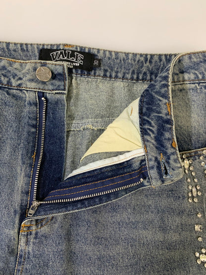 【中古品】【メンズ】 VALE FOREVER ヴェイル フォーエヴァー CRYSTAL DENIM デニムパンツ 152-250920-ks-11-min サイズ：30 カラー：インディゴ 万代Net店