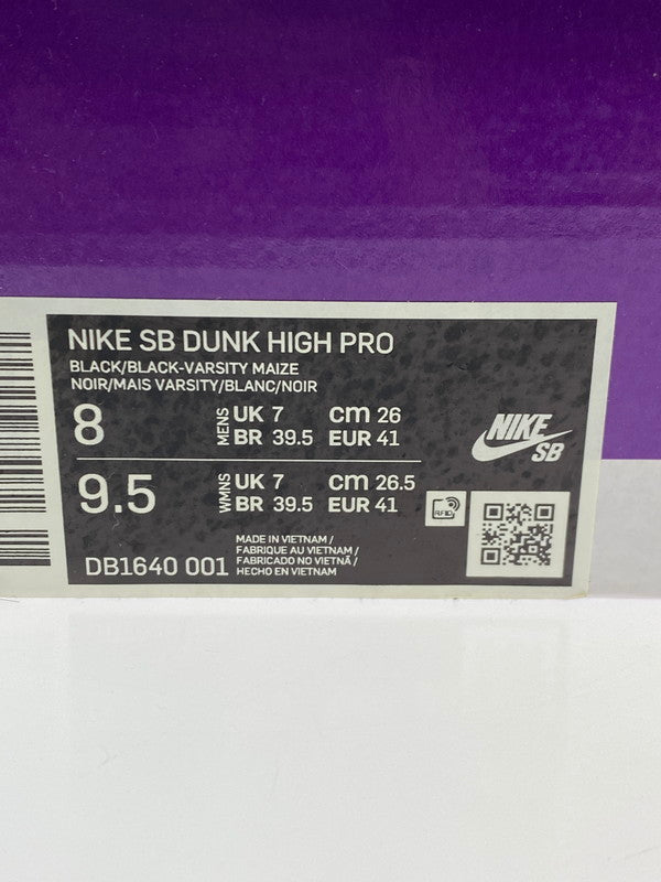 【現状渡し品】【メンズ】 NIKE SB ナイキ スケートボーディング DUNK HIGH PRO DB1640-001 ダンク ハイ プロ スニーカー 靴 160-250919-kk-13-min カラー：BLACK/BLACK-VARSITY MAZE 万代Net店