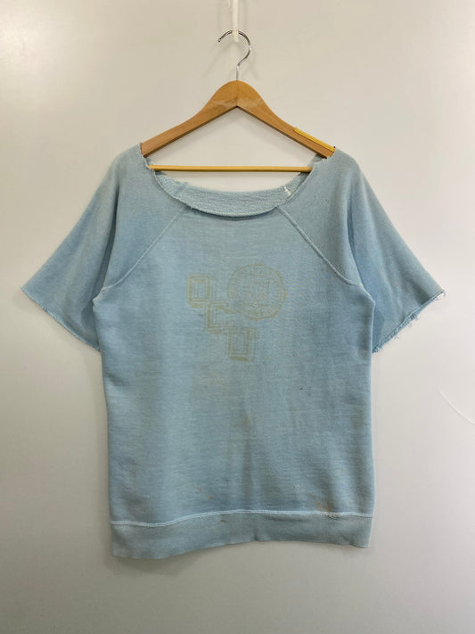 【現状渡し品】【メンズ】 UNKNOWN VINTAGE 60's OCU SS SWEAT SHIRT ヴィンテージ 60年代 ショートスリーブ スウェットシャツ 半袖 トップス 146-250925-kk-17-min サイズ：表記無し 下記参照 カラー：ライトブルー 万代Net店
