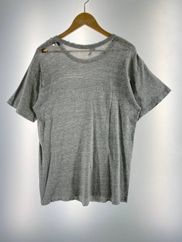 【ジャンク品】【メンズ】 CHAMPION チャンピオン 80S USA製 スクリプトロゴ SS TEE 80年代 アメリカ製 ヴィンテージ 半袖 ショートスリーブ Tシャツ 146-260724-hu-31-min サイズ：タグ破損のため不明 カラー：グレー 万代Net店