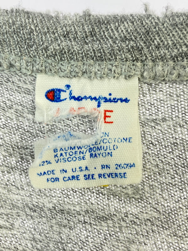 【ジャンク品】【メンズ】 CHAMPION チャンピオン 80S USA製 スクリプトロゴ SS TEE 80年代 アメリカ製 ヴィンテージ 半袖 ショートスリーブ Tシャツ 146-260724-hu-31-min サイズ：タグ破損のため不明 カラー：グレー 万代Net店
