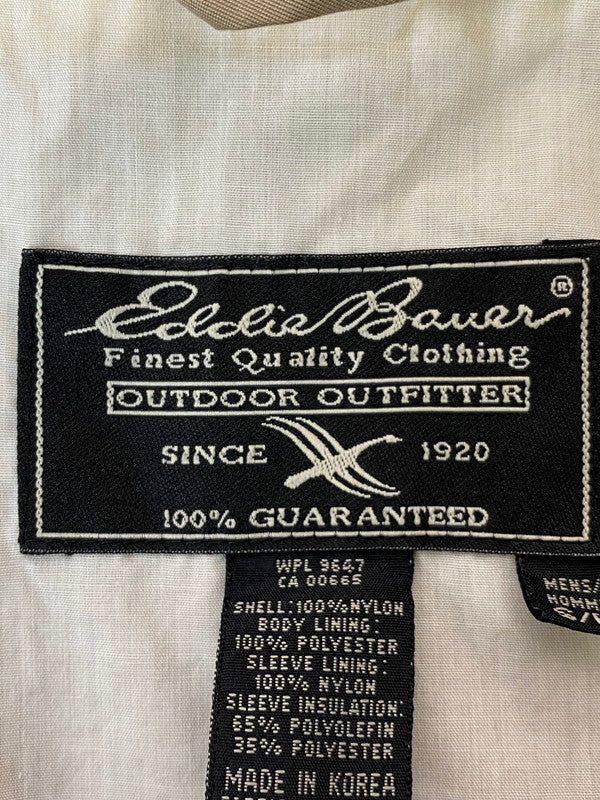 【現状渡し品】【メンズ】 Eddie Bauer エディー・バウアー 90S スタンドカラー ブルゾン 144-260408-zi-13-min サイズ：S カラー：ベージュ 万代Net店