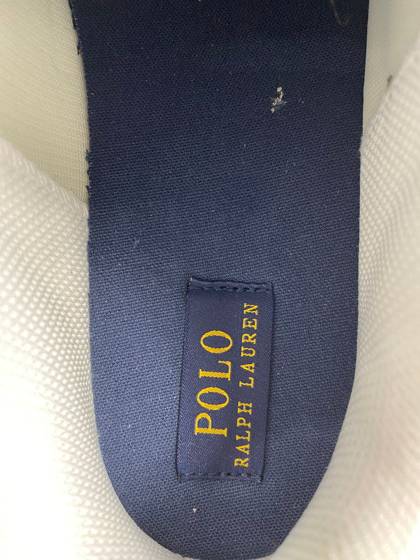 【中古美品】【キッズ】 POLO RALPH LAUREN ポロ・ラルフローレン QUINCEY COURT RF100425 クインシー コート スニーカー 靴 166-250925-kk-29-min カラー：WHITE/NAVY 万代Net店