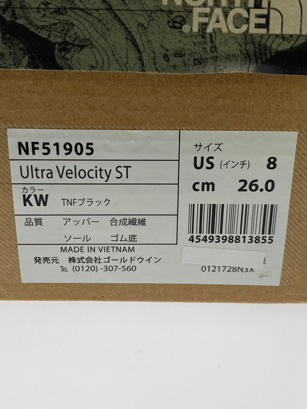 【中古品】【メンズ】 THE NORTH FACE ザ・ノースフェイス ULTRA VELOCITY ST NF51905 ウルトラ ベロシティ ストラップ スニーカー 靴 163-250925-kk-22-min カラー：ブラック 万代Net店
