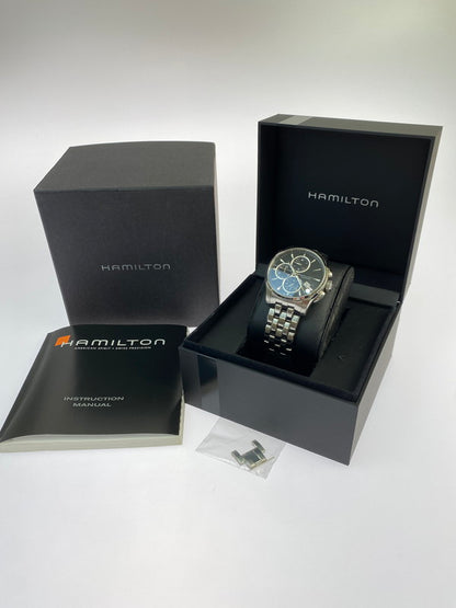 【中古品】【メンズ】 HAMILTON ハミルトン ジャズマスター クロノグラフ デイト 自動巻き 腕時計 H325960 メンズ ウォッチ 197-250918-em-19-min カラー：シルバー/ブラック ブラック文字盤 万代Net店