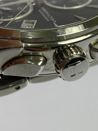 【中古品】【メンズ】 HAMILTON ハミルトン ジャズマスター クロノグラフ デイト 自動巻き 腕時計 H325960 メンズ ウォッチ 197-250918-em-19-min カラー：シルバー/ブラック ブラック文字盤 万代Net店