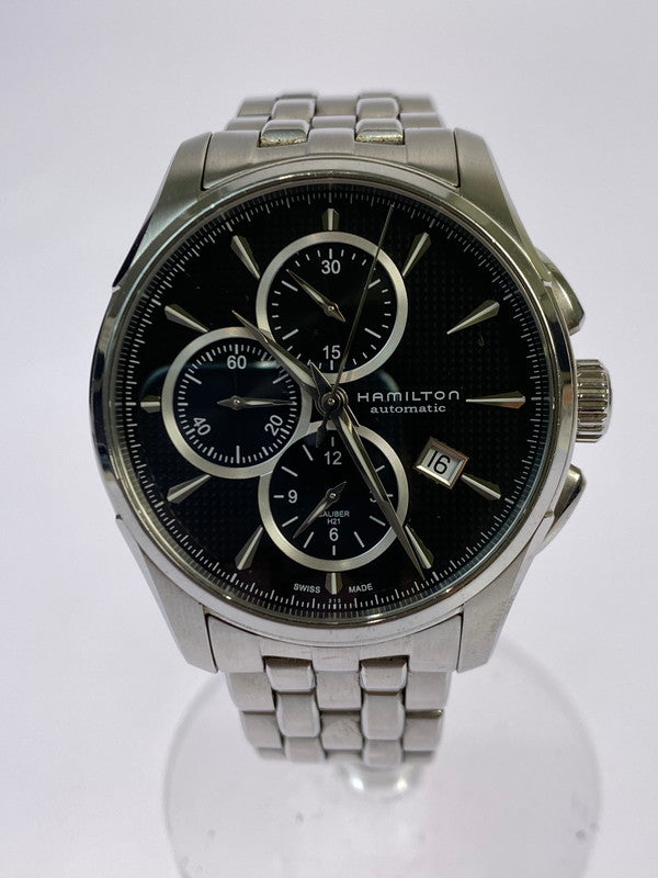 【中古品】【メンズ】 HAMILTON ハミルトン ジャズマスター クロノグラフ デイト 自動巻き 腕時計 H325960 メンズ ウォッチ 197-250918-em-19-min カラー：シルバー/ブラック ブラック文字盤 万代Net店