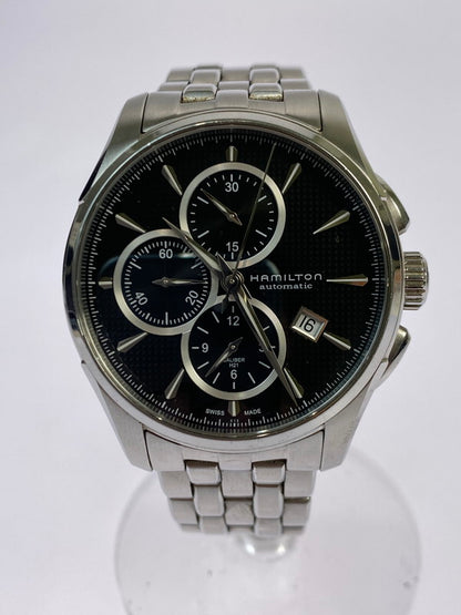 【中古品】【メンズ】 HAMILTON ハミルトン ジャズマスター クロノグラフ デイト 自動巻き 腕時計 H325960 メンズ ウォッチ 197-250918-em-19-min カラー：シルバー/ブラック ブラック文字盤 万代Net店