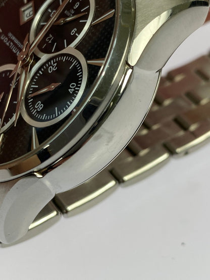 【中古品】【メンズ】 HAMILTON ハミルトン ジャズマスター クロノグラフ デイト 自動巻き 腕時計 H325960 メンズ ウォッチ 197-250918-em-19-min カラー：シルバー/ブラック ブラック文字盤 万代Net店