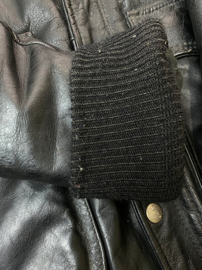 【現状渡し品】【メンズ】 BROOKS ブルックス 70's A-2 LEATHER JACKET VINTAGE 70年代 A-2 レザージャケット アウター ヴィンテージ 146-250925-kk-19-min サイズ：40 カラー：ブラック 万代Net店