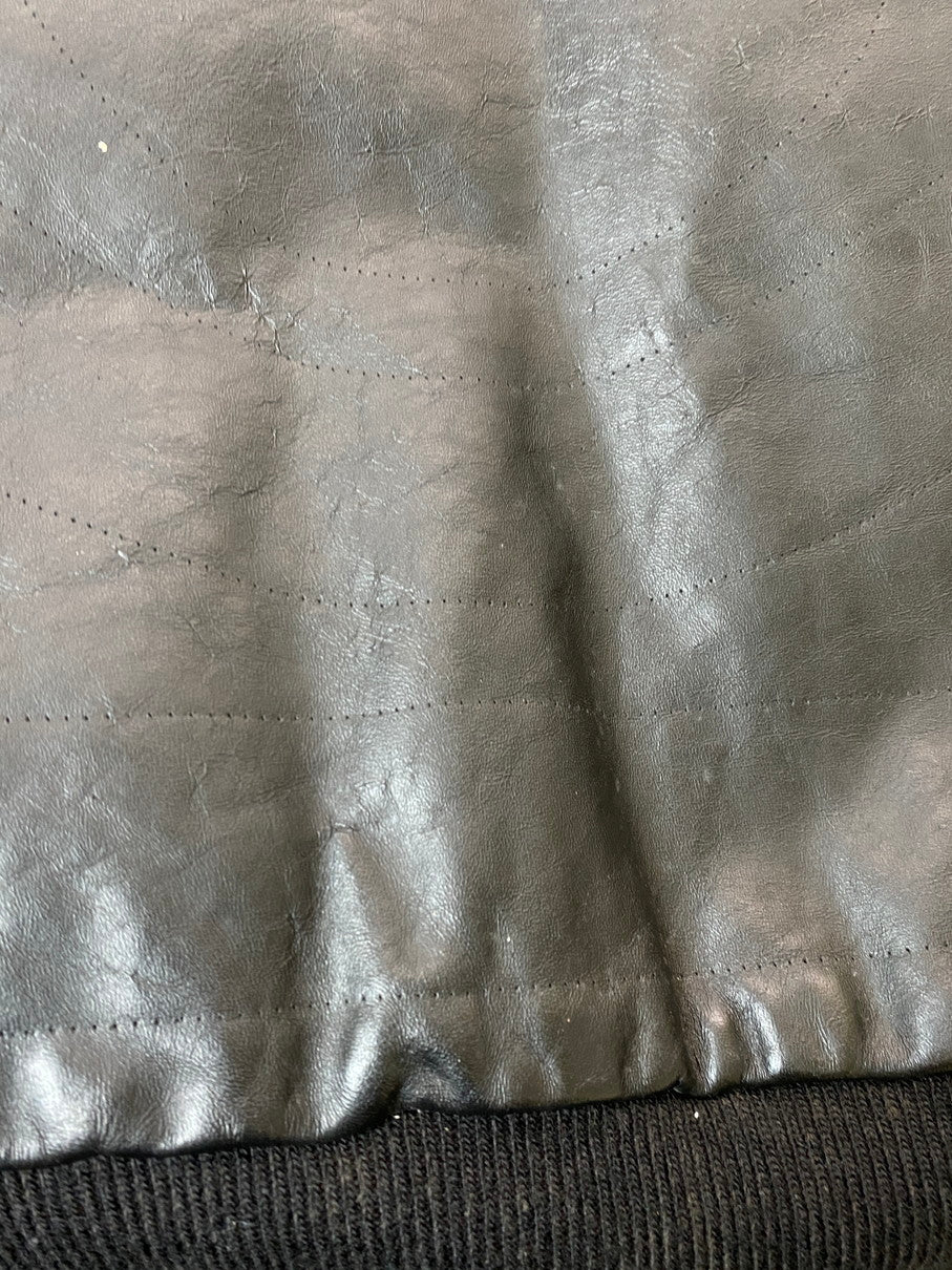 【現状渡し品】【メンズ】 BROOKS ブルックス 70's A-2 LEATHER JACKET VINTAGE 70年代 A-2 レザージャケット アウター ヴィンテージ 146-250925-kk-19-min サイズ：40 カラー：ブラック 万代Net店