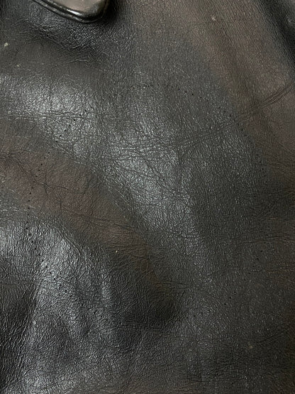 【現状渡し品】【メンズ】 BROOKS ブルックス 70's A-2 LEATHER JACKET VINTAGE 70年代 A-2 レザージャケット アウター ヴィンテージ 146-250925-kk-19-min サイズ：40 カラー：ブラック 万代Net店