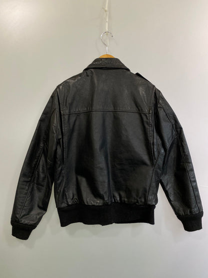 【現状渡し品】【メンズ】 BROOKS ブルックス 70's A-2 LEATHER JACKET VINTAGE 70年代 A-2 レザージャケット アウター ヴィンテージ 146-250925-kk-19-min サイズ：40 カラー：ブラック 万代Net店