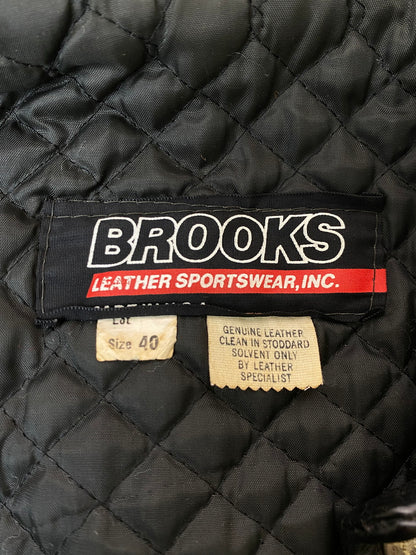 【現状渡し品】【メンズ】 BROOKS ブルックス 70's A-2 LEATHER JACKET VINTAGE 70年代 A-2 レザージャケット アウター ヴィンテージ 146-250925-kk-19-min サイズ：40 カラー：ブラック 万代Net店