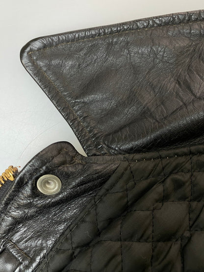 【現状渡し品】【メンズ】 BROOKS ブルックス 70's A-2 LEATHER JACKET VINTAGE 70年代 A-2 レザージャケット アウター ヴィンテージ 146-250925-kk-19-min サイズ：40 カラー：ブラック 万代Net店