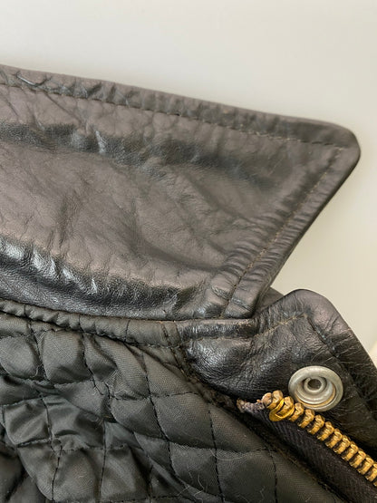 【現状渡し品】【メンズ】 BROOKS ブルックス 70's A-2 LEATHER JACKET VINTAGE 70年代 A-2 レザージャケット アウター ヴィンテージ 146-250925-kk-19-min サイズ：40 カラー：ブラック 万代Net店