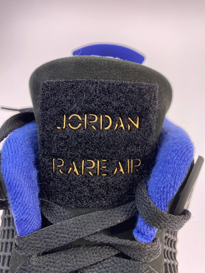 【中古美品】【メンズ】 NIKE ナイキ AIR JORDAN 4 RETRO RARE AIR FV5029-003 エア ジョーダン 4 レトロ レア エア スニーカー 靴 160-250919-kk-17-min カラー：BLACK/FIRE RED-DEEP ROYAL BLUE 万代Net店