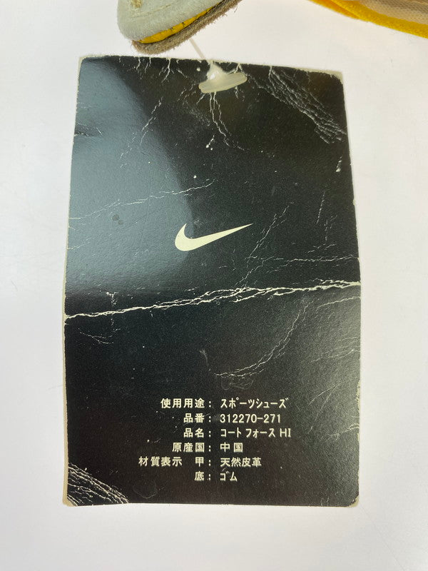 【中古品】【メンズ】 NIKE ナイキ × STUSSY ステューシー 別注 コラボ COURT FORCE HIGH 312270-271 コートフォース ハイ スニーカー 靴 160-250919-kk-27-min カラー：BEIGE/YELLOW 万代Net店