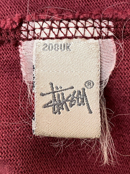 【現状渡し品】【メンズ】 STUSSY ステューシー 前V 七分丈 L S TEE 長袖Tシャツ トップス 142-260626-jt-20-min サイズ：M カラー：ワインレッド 万代Net店