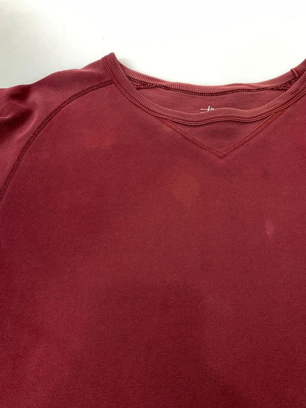 【現状渡し品】【メンズ】 STUSSY ステューシー 前V 七分丈 L S TEE 長袖Tシャツ トップス 142-260626-jt-20-min サイズ：M カラー：ワインレッド 万代Net店
