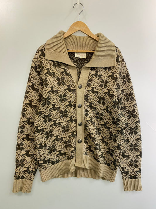 【現状渡し品】【メンズ】 LORD JEFF ロードジェフ 60-70's KNIT CARDIGAN VINTAGE 60-70年代 ニットカーディガン トップス ヴィンテージ 146-250925-kk-16-min サイズ：L カラー：ベージュ 万代Net店